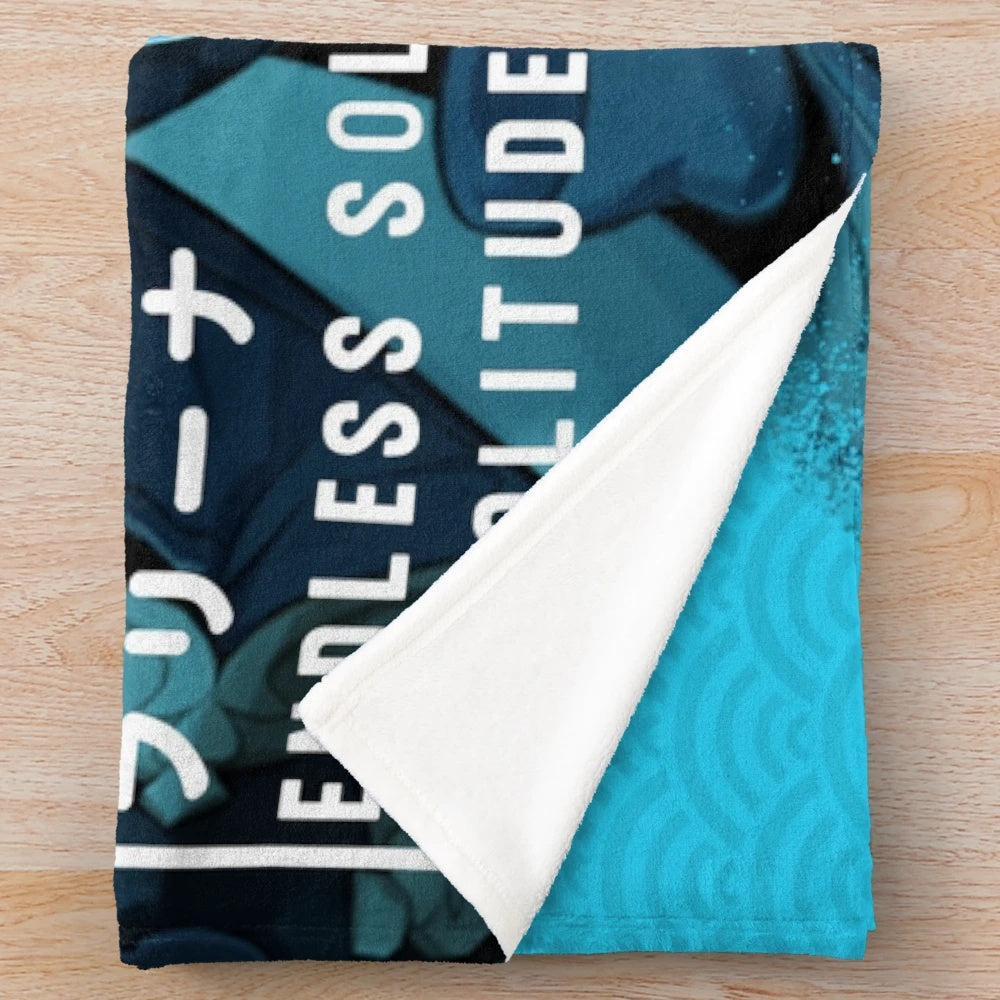 Genshin Impact Furina plush blanket featuring the "Endless Solo of Solitude" design