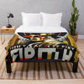 Futuristic plush blanket with cinema and movie theater design