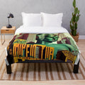 Futuristic cinema-inspired plush blanket with giant light show