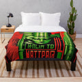 Futuristic city cinema lights plush blanket