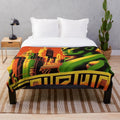 Futuristic Metropolis City Cinema Lights Plush Blanket