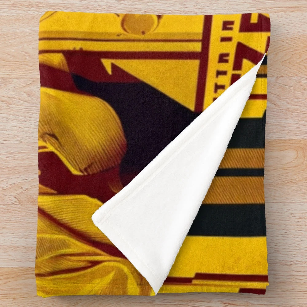 Futuristic Metropolis City Plush Blanket with Cinematic Inspired Design