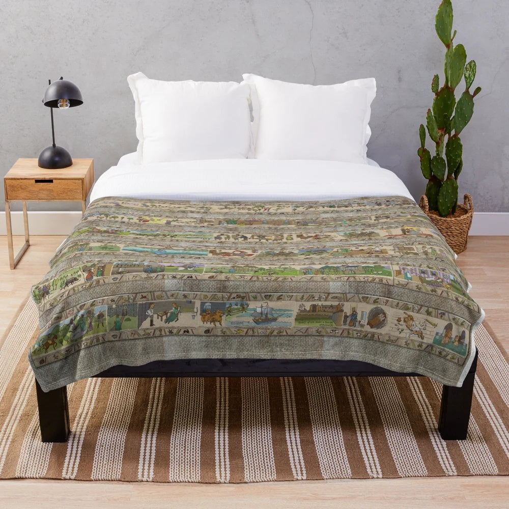 Gabeaux tapestry plush blanket, soft and cozy home decor