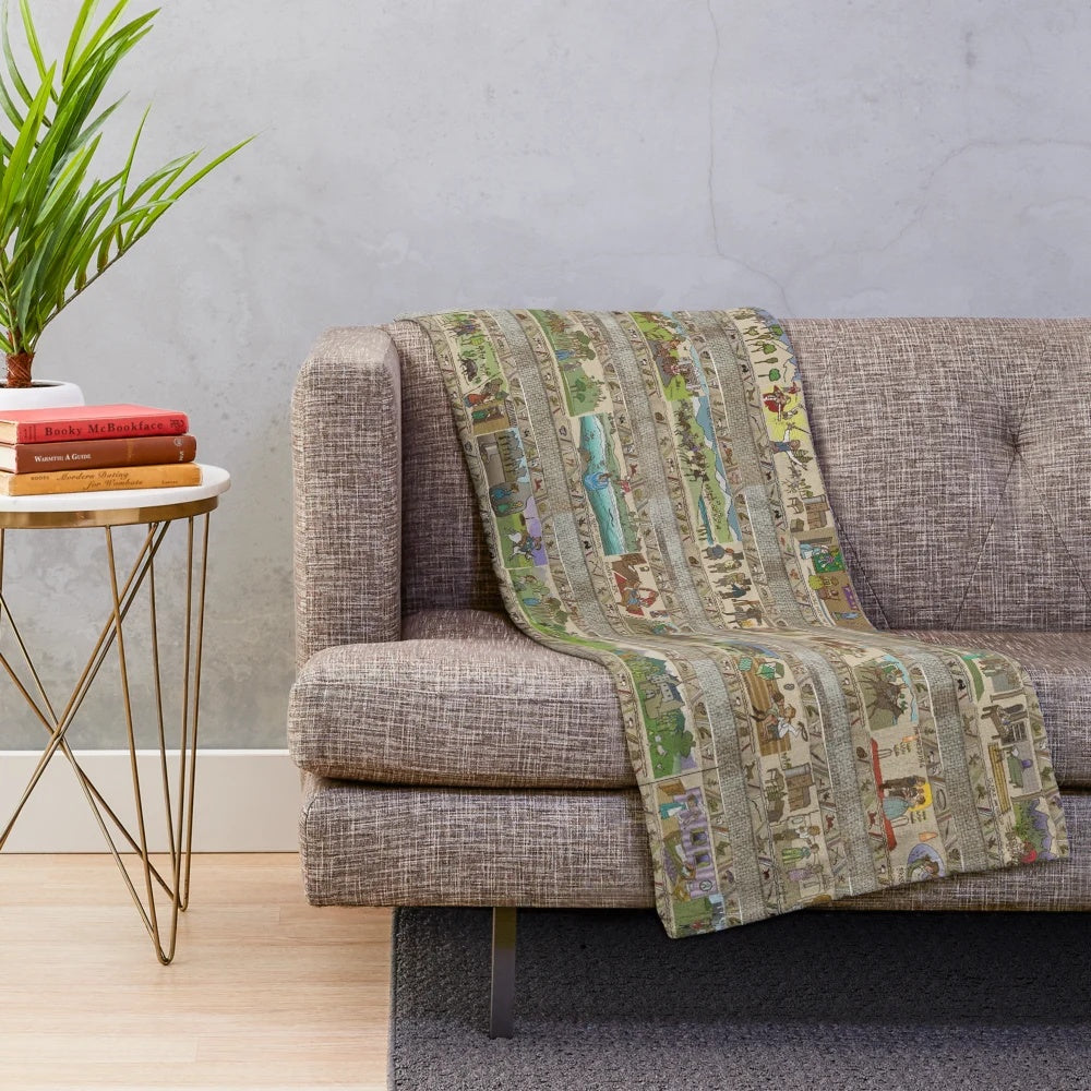 Gabeaux tapestry plush blanket, soft and cozy home decor