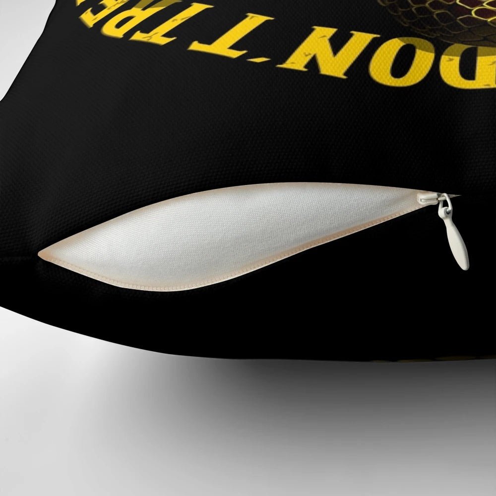 Gadsden Flag Liberty or Death Snake Art Tattoo Pillow