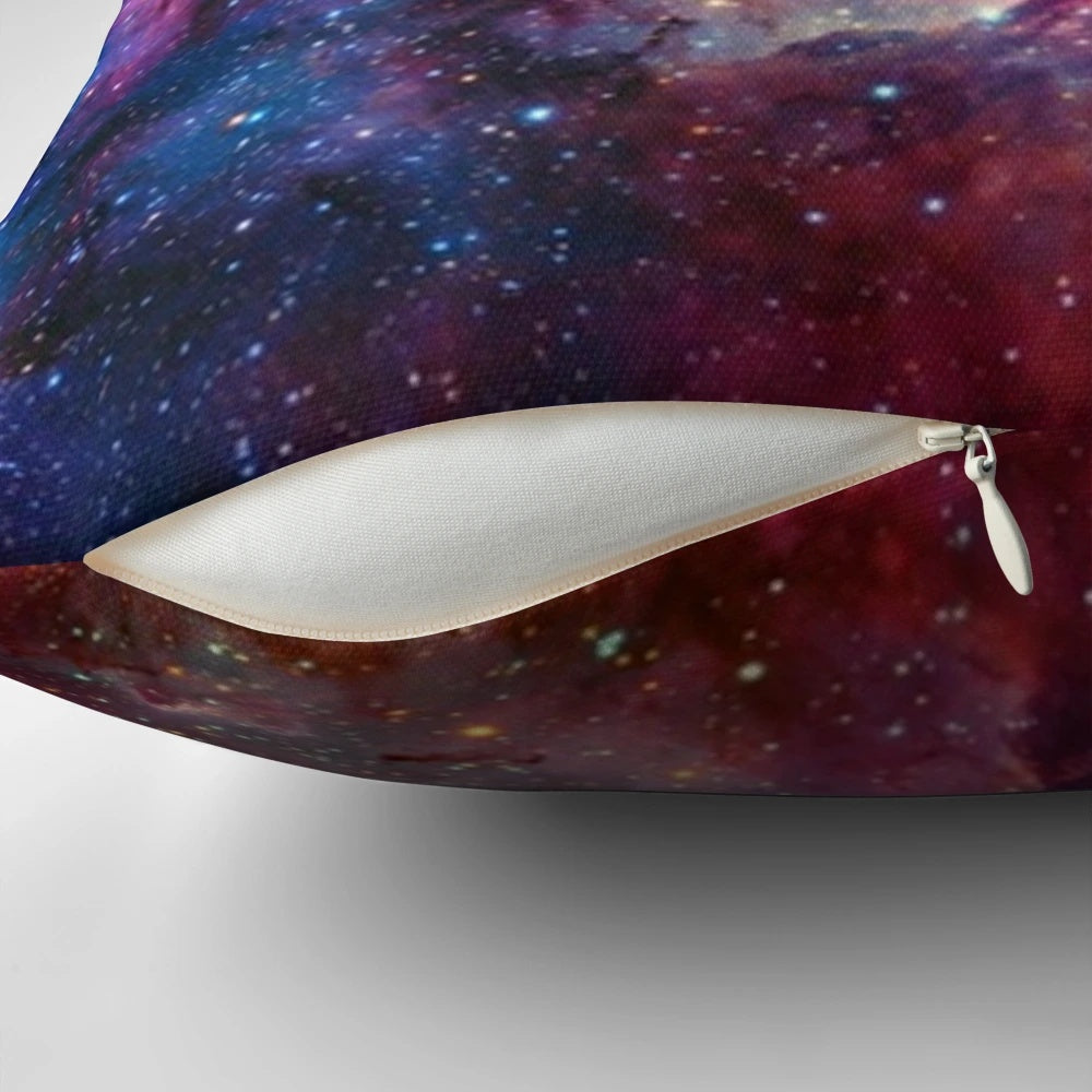 Galaxy space aesthetic pillow with stars and cosmic design