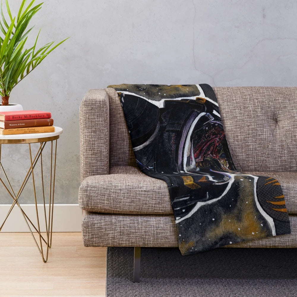 Mass Effect inspired Garrus Vakarian plush blanket