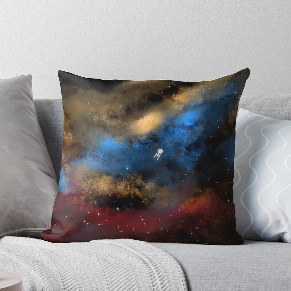 Digital painting of the starship Enterprise from the Star Trek franchise on a pillow