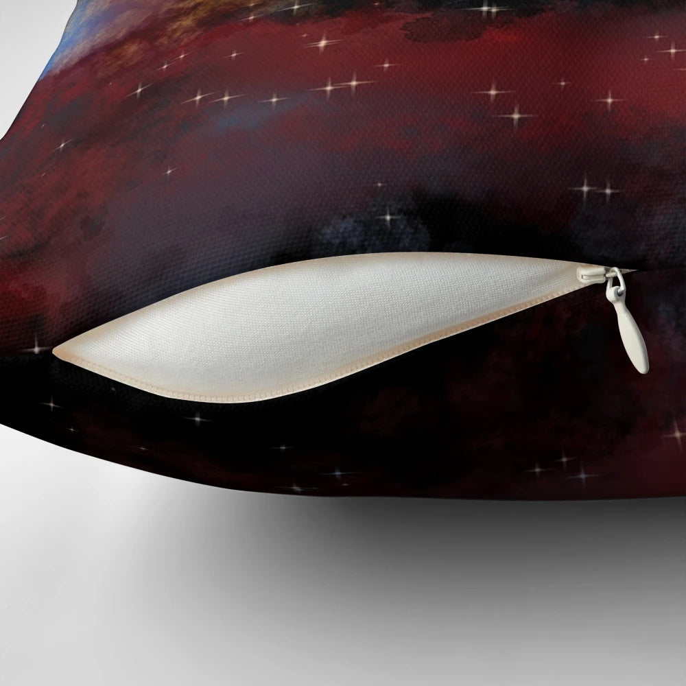 Digital painting of the starship Enterprise from the Star Trek franchise on a pillow