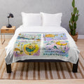 Galactic inspired plush blanket featuring a celestial, starry design with song lyrics
