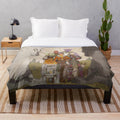 Galactic Mural Plush Blanket featuring iconic Star Wars characters