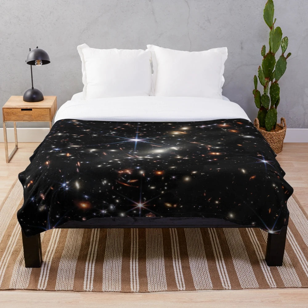 Plush blanket featuring the stunning imagery of James Webb's First Deep Field
