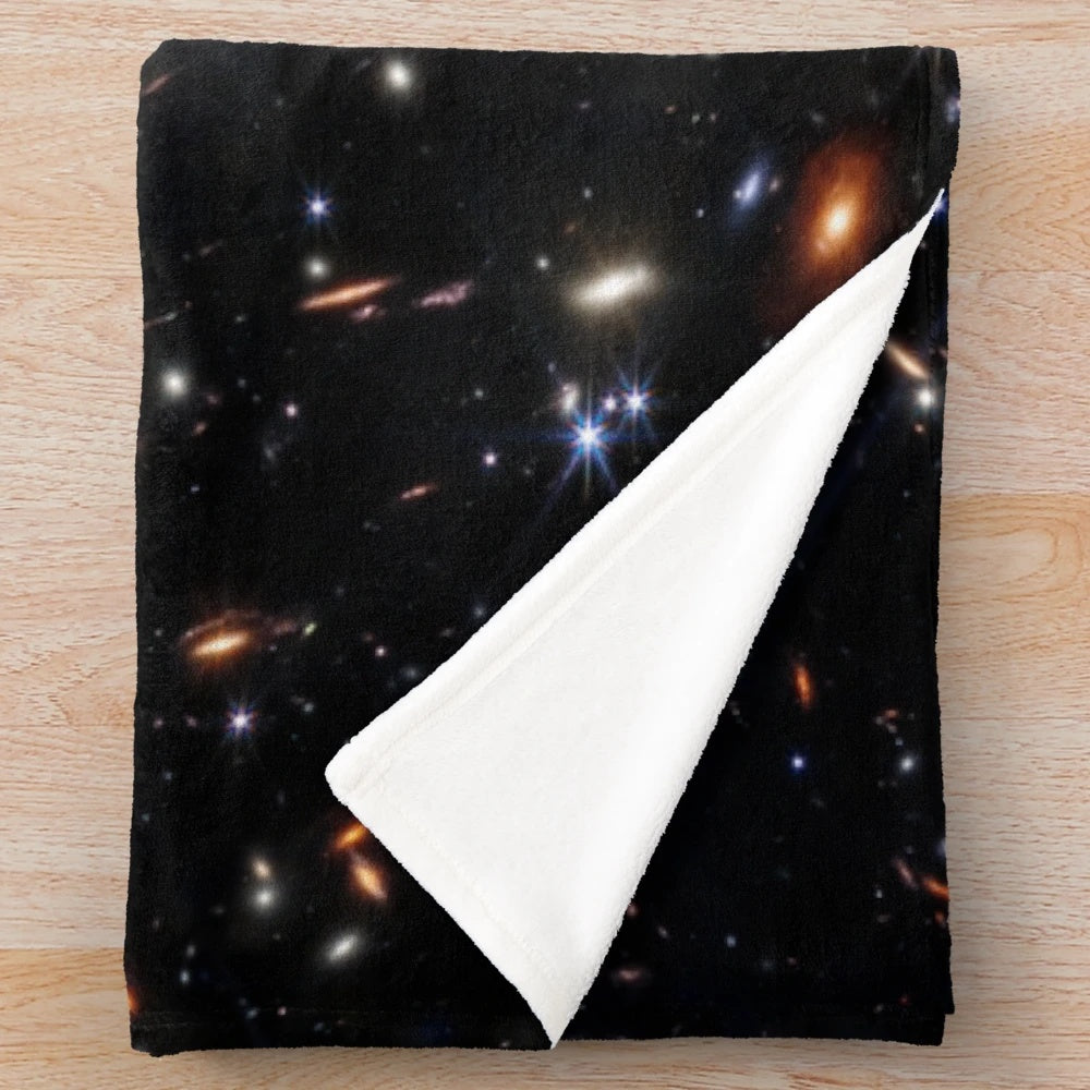 Plush blanket featuring the stunning imagery of James Webb's First Deep Field