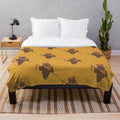 Plush blanket featuring Star Wars themed graphics and characters