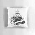 Galactic-themed pillow featuring a starry night sky design, perfect for book lovers and reading enthusiasts.