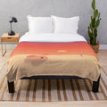 Plush blanket featuring a galaxy landscape inspired by the planet Tatooine from Star Wars