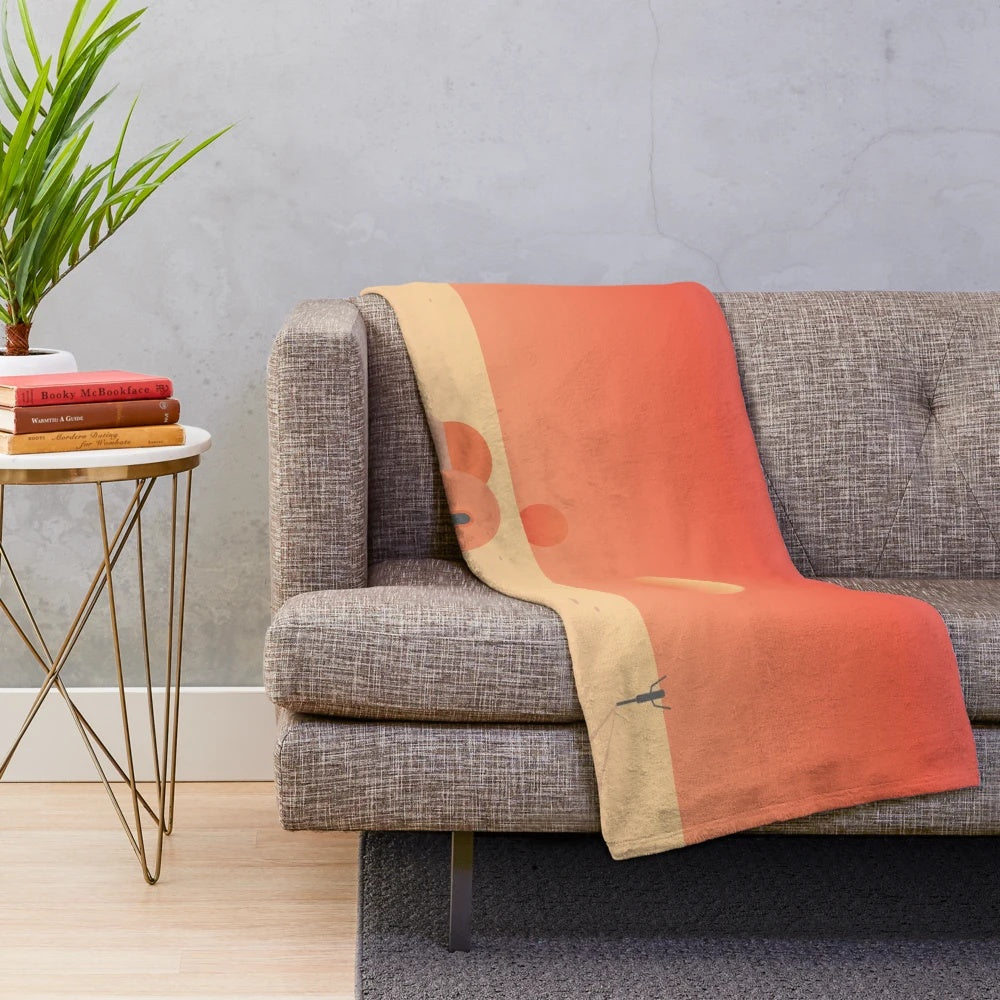 Plush blanket featuring a galaxy landscape inspired by the planet Tatooine from Star Wars