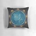 Starry night pillow with a sci-fi gate design, inspired by Van Gogh's artwork and the Atlantis TV series.