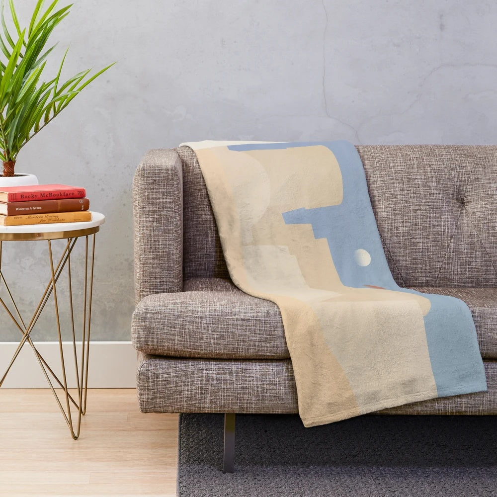 Tatooine inspired plush blanket with galaxy and desert design