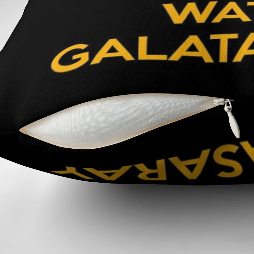 Vibrant Galatasaray football pillow featuring the team's iconic crest and colors