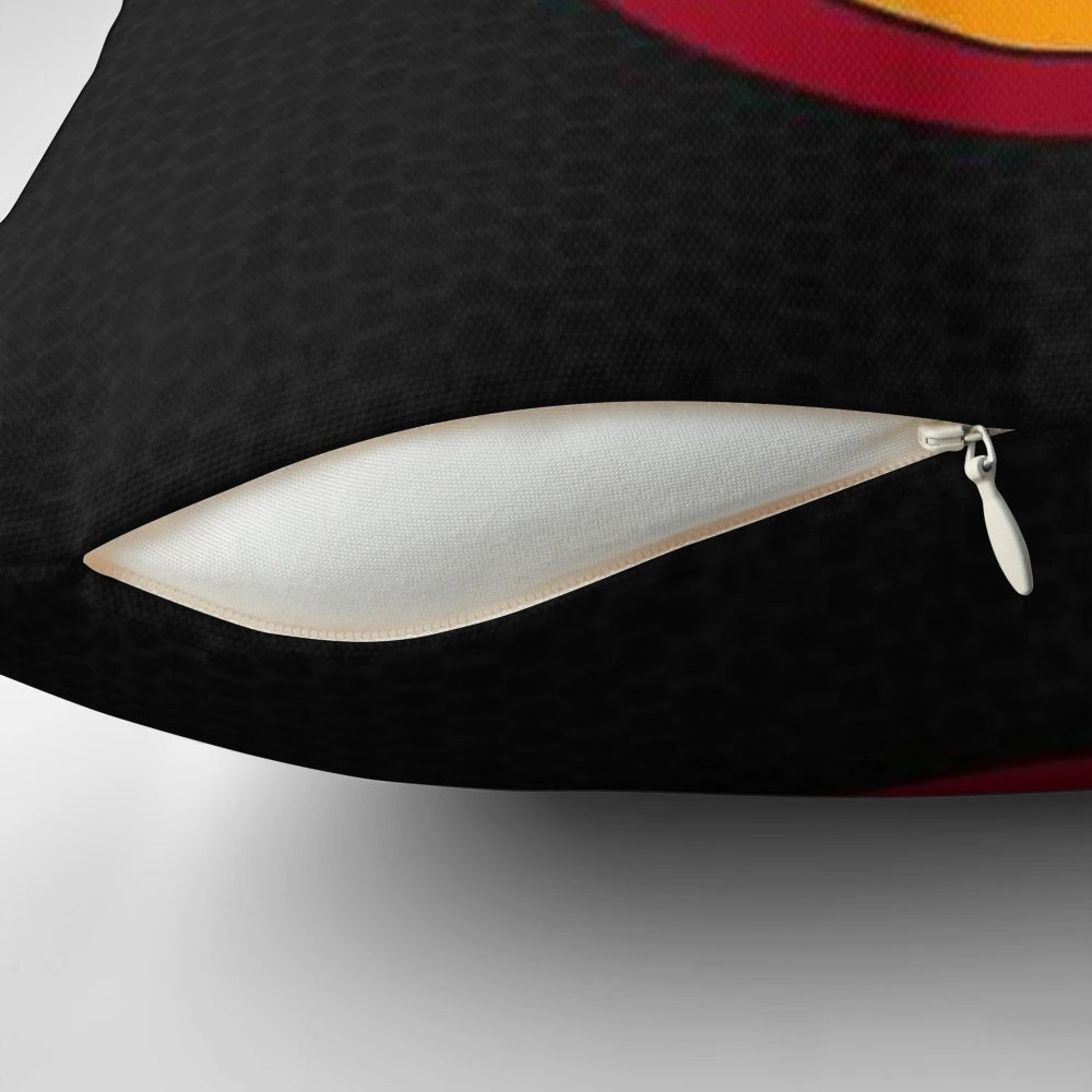 Galatasaray-inspired decorative pillow with the club's iconic crest and colors