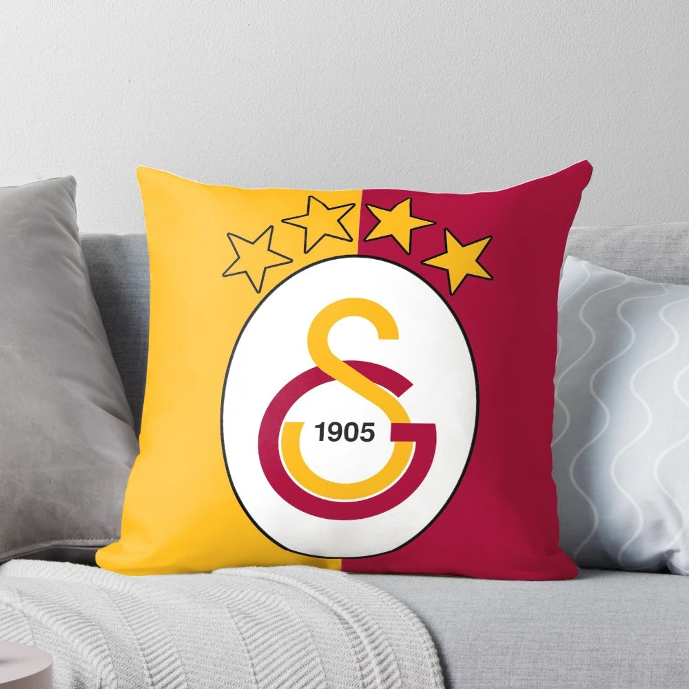 Galatasaray-inspired sports pillow with the club's iconic badge design