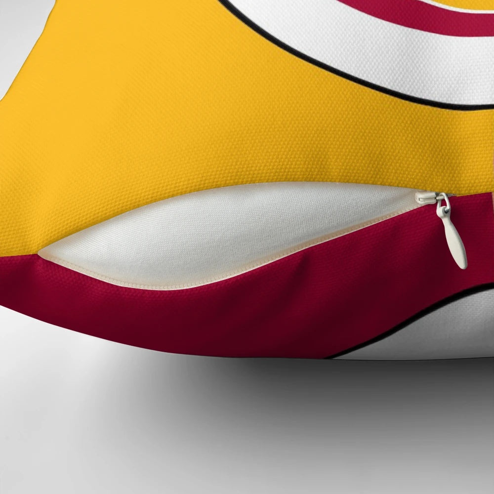Galatasaray-inspired sports pillow with the club's iconic badge design