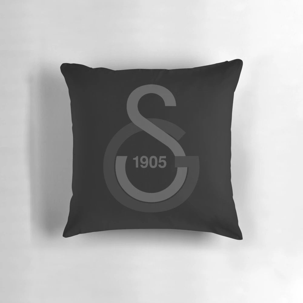 Galatasaray Themed Black Decorative Pillow