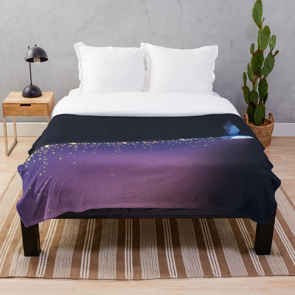 FFXIV Endwalker Meteion galaxy starbird plush blanket