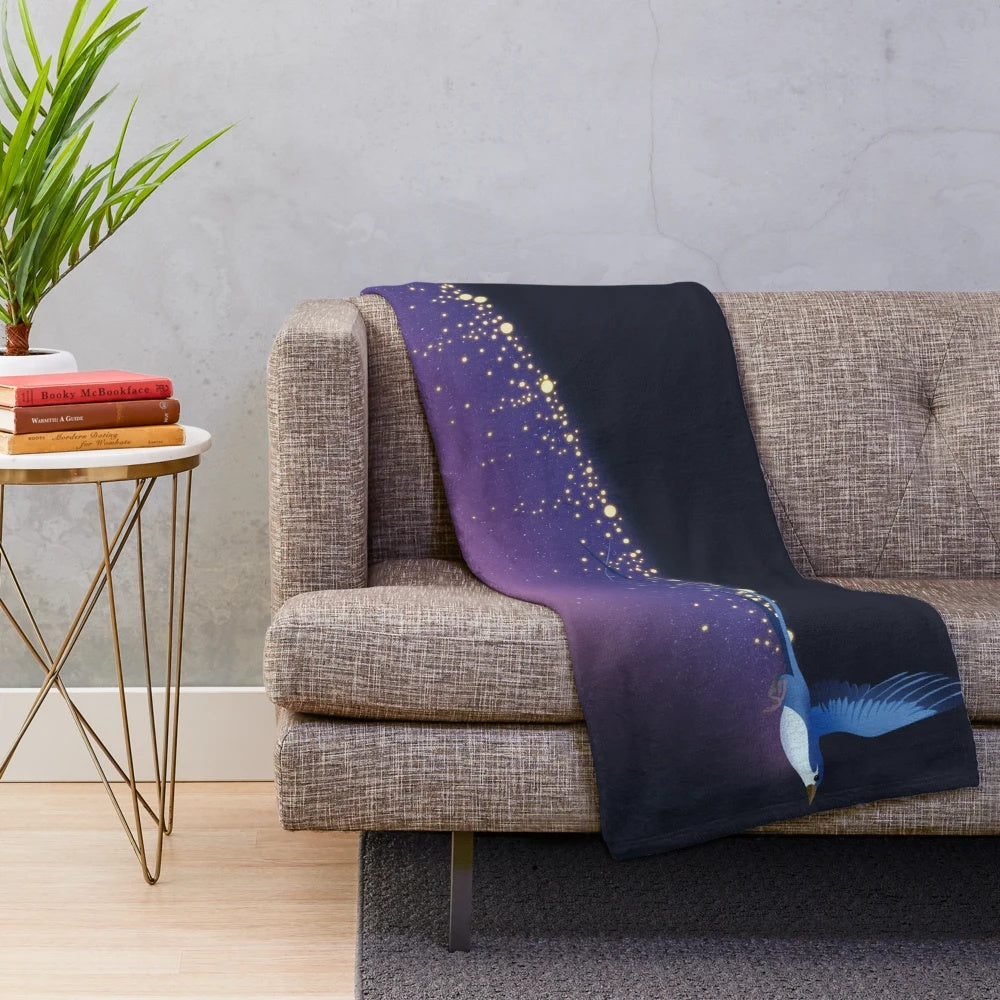 FFXIV Endwalker Meteion galaxy starbird plush blanket