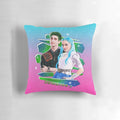 Zombies 3 Addison and Zed galaxy love glitter pillow