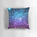 Galaxy Sparkle Decorative Throw Pillow in Turquoise, Blue, Purple and Pink