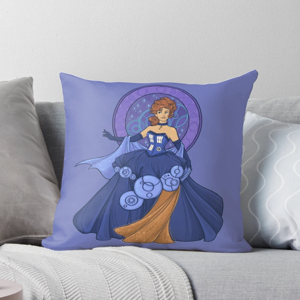 Gallifreyan Girl Doctor Who Inspired Decorative Pillow