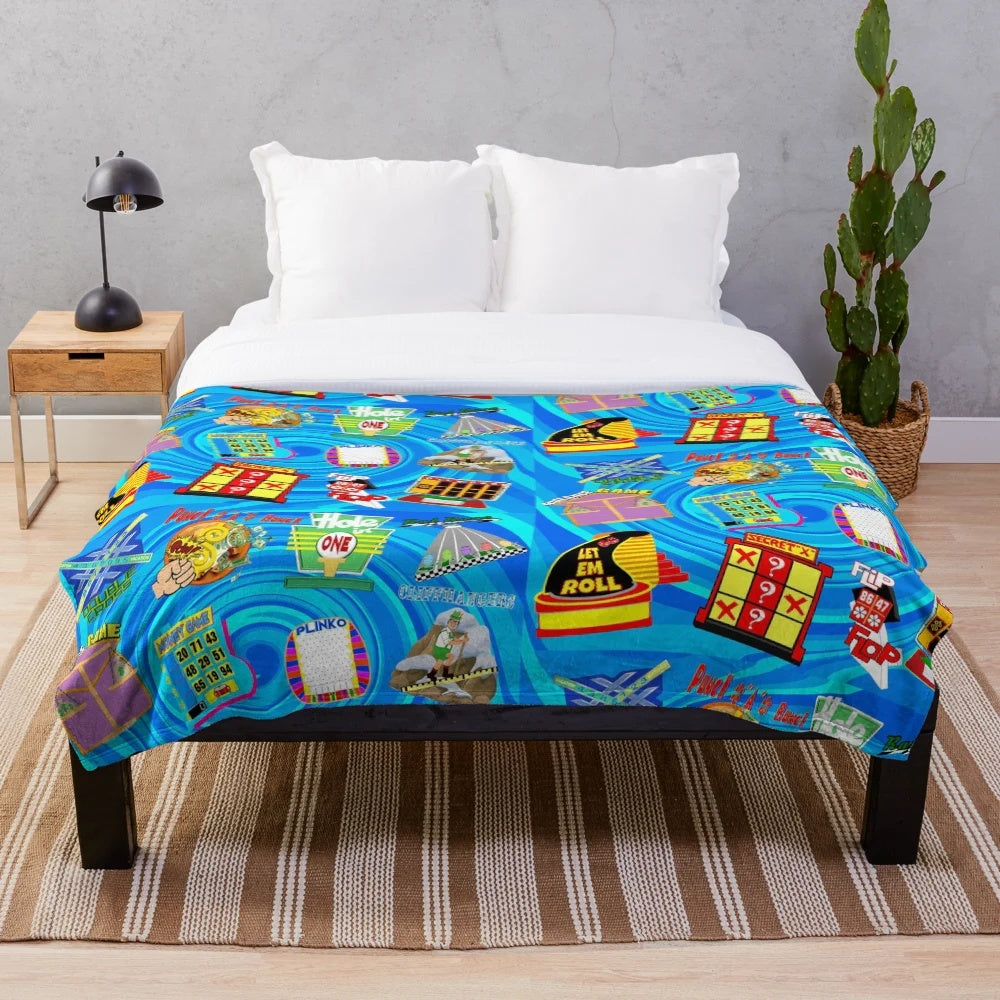The Price is Right Inspired Plush Blanket for Game Show Fans