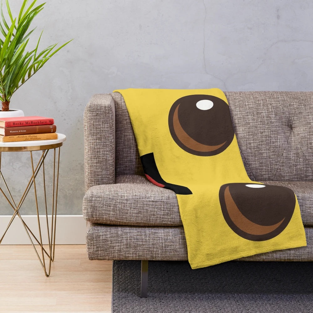 Peely-themed banana plush blanket for video game enthusiasts
