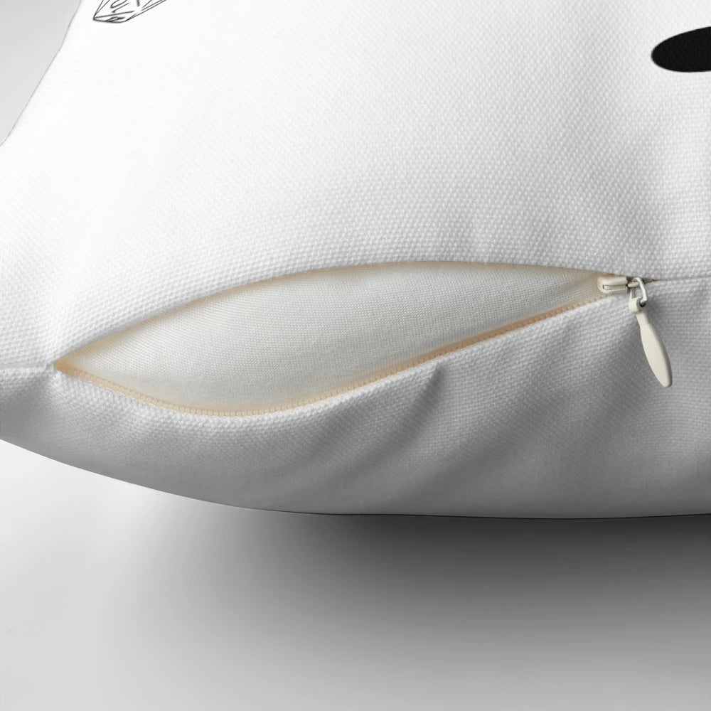 Soft, plush D20 cat pillow with a fun, gaming-inspired design