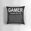 Gamer Definition Throw Pillow - Comfortable Gaming Cushion for Computer Enthusiasts, Nerds, and Geeks