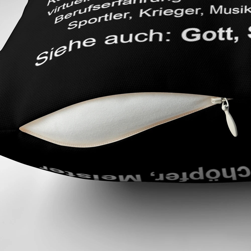 Gamer Definition Throw Pillow - Comfortable Gaming Cushion for Computer Enthusiasts, Nerds, and Geeks