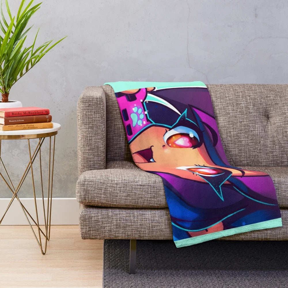 Cozy Aphmau-inspired plush blanket for gamers and YouTube fans