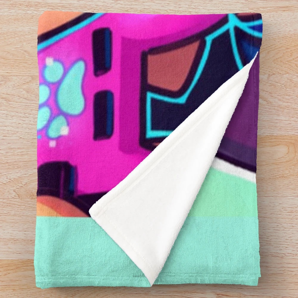 Cozy Aphmau-inspired plush blanket for gamers and YouTube fans