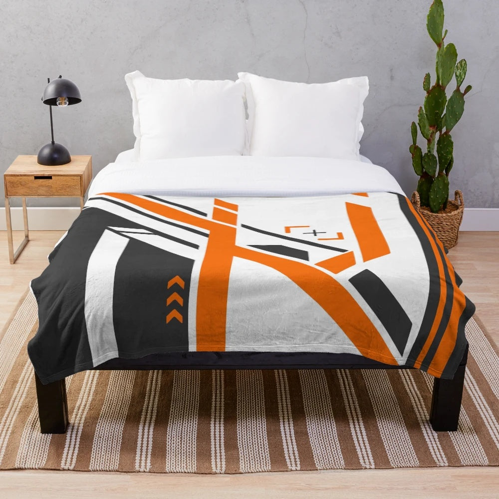 Cozy plush blanket with Asiimov inspired design for CSGO fans