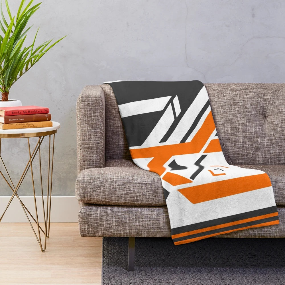Cozy plush blanket with Asiimov inspired design for CSGO fans