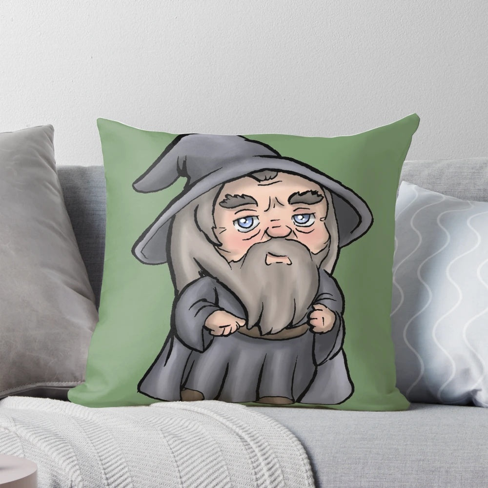 Gandalf the Grey Wizard Pillow - Soft, high-quality pillow inspired by the iconic character from The Lord of the Rings