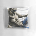 Garrus Vakarian, a beloved character from the Mass Effect video game series, featured on a high-quality decorative pillow.