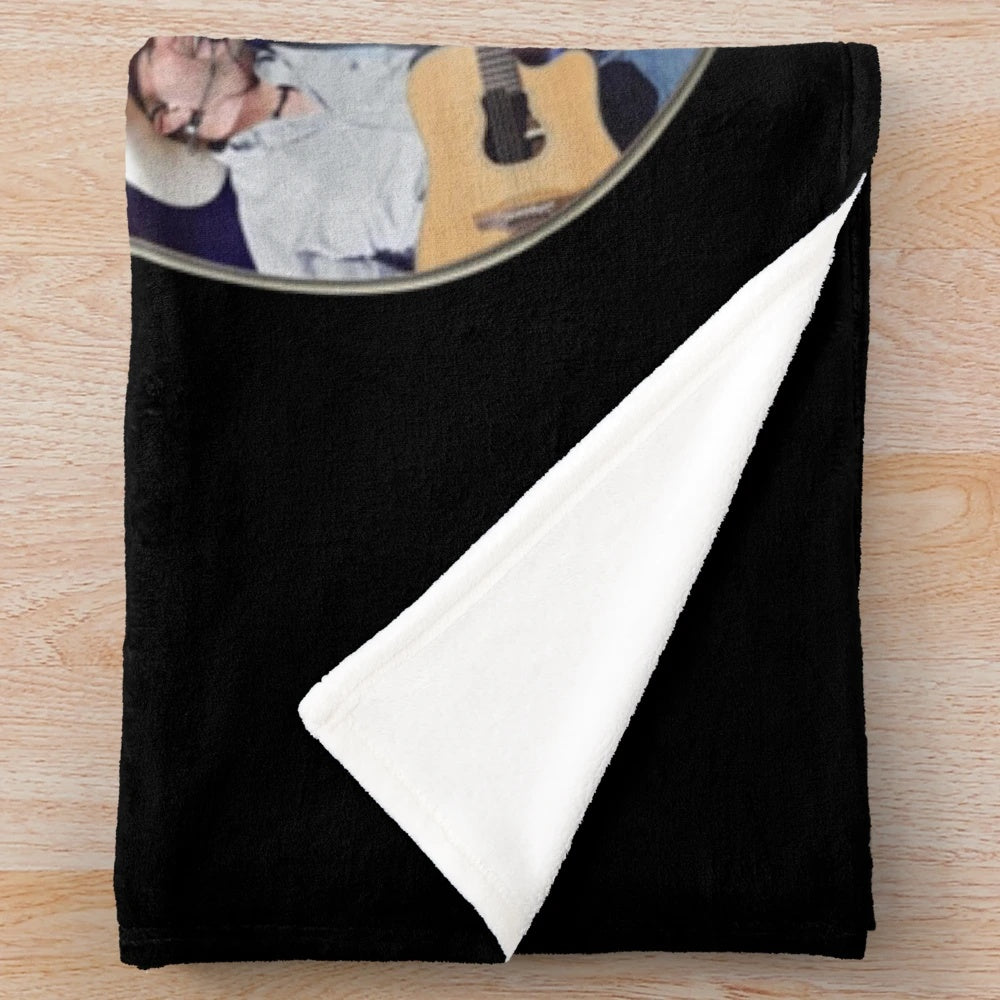 Garth Brooks-inspired plush signature sweat blanket with guitar design