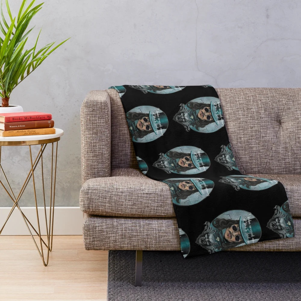 Gary Oldman Dracula inspired plush blanket with vintage gothic style