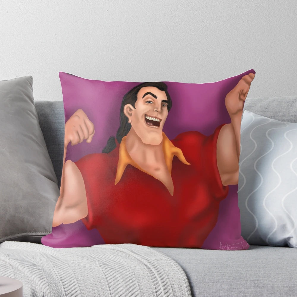 Gaston villain pillow from the fairytale Beauty and the Beast