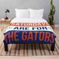 Gator plush blanket for college football fans