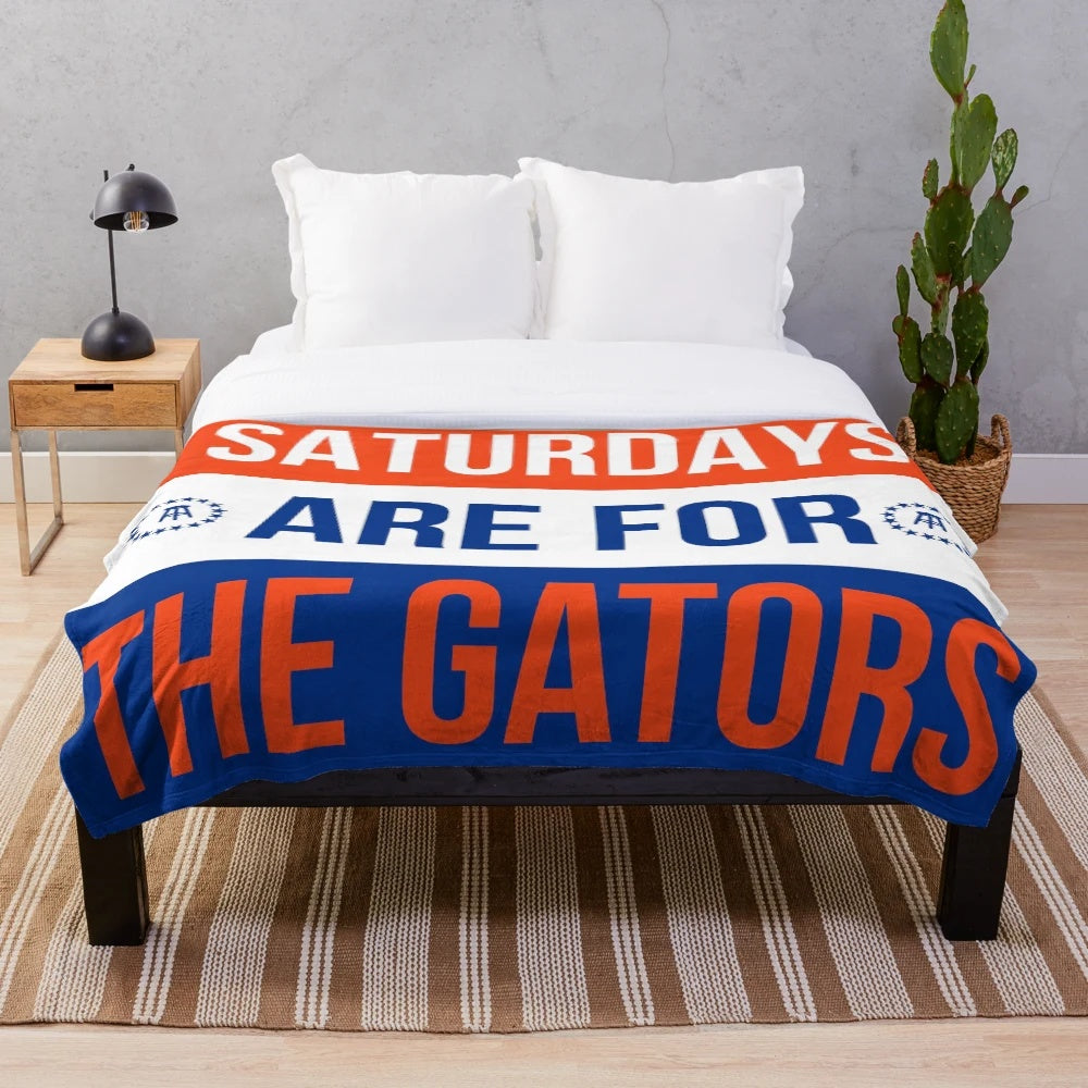 Gator plush blanket for college football fans