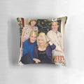 Gavin and Stacey Christmas Special themed pillow featuring characters Gwen, Bryn, Pam, and Mick
